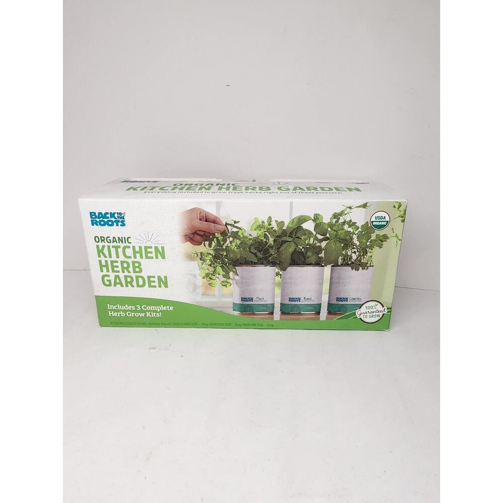 NEW - Back To The Roots Kitchen Herb Garden Grow Kit - Basil, Cilantro, Mint